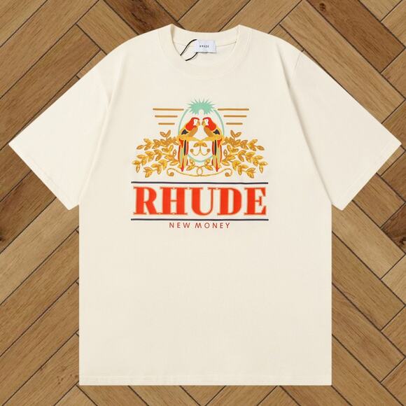 Men's Cream Short-Sleeve Rhude - Picture 1 of 5